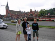Utanför stationen i Gdansk
