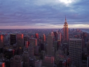 Solnedgång över Manhattan